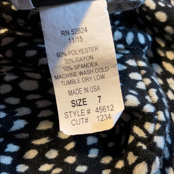 Maggie Breen top size 7 black and white - Picture 7 of 7